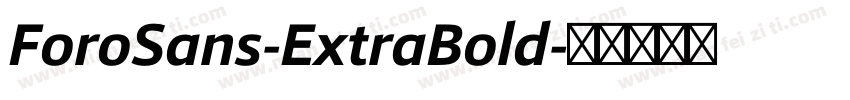ForoSans-ExtraBold字体转换