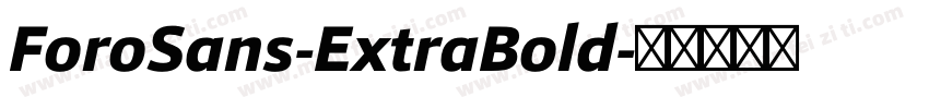 ForoSans-ExtraBold字体转换