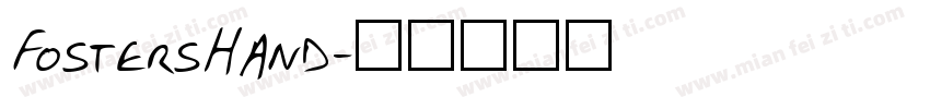 FostersHand字体转换