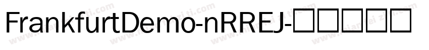 FrankfurtDemo-nRREJ字体转换