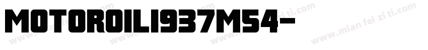 motoroil1937m54字体转换