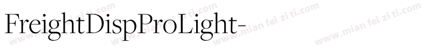 FreightDispProLight字体转换