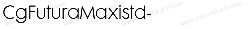 CgFuturaMaxistd字体转换