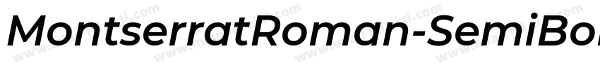 MontserratRoman-SemiBold字体转换