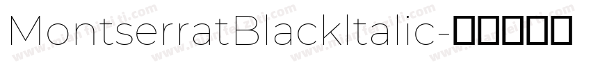 MontserratBlackltalic字体转换