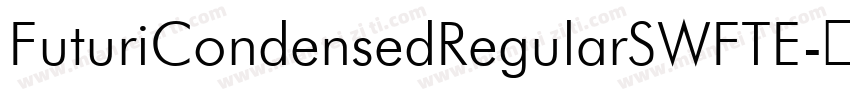 FuturiCondensedRegularSWFTE字体转换