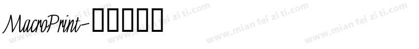 MacroPrint字体转换