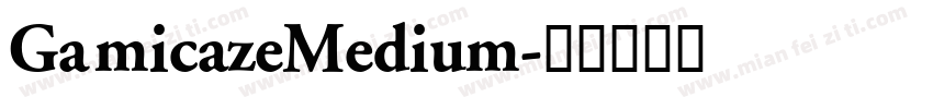 GamicazeMedium字体转换