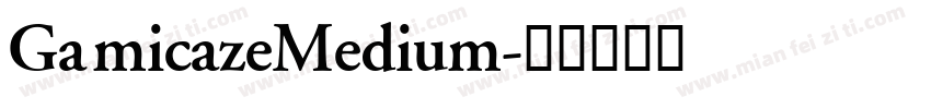 GamicazeMedium字体转换