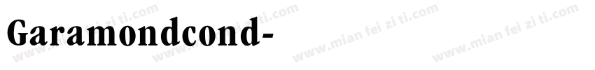 Garamondcond字体转换