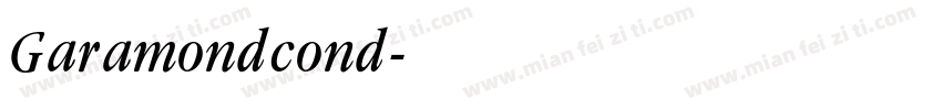 Garamondcond字体转换