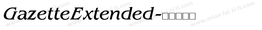 GazetteExtended字体转换
