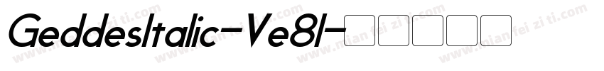 GeddesItalic-Ve8l字体转换