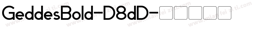 GeddesBold-D8dD字体转换