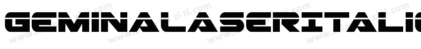 GeminaLaserItalic-o8Wa字体转换
