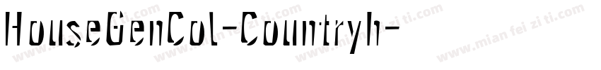 HouseGenCol-Countryh字体转换