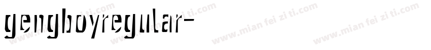 gengboyregular字体转换