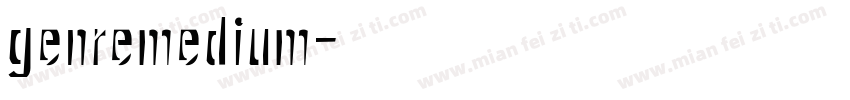 genremedium字体转换