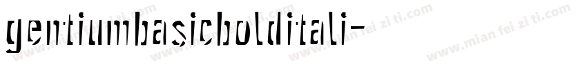 gentiumbasicbolditali字体转换