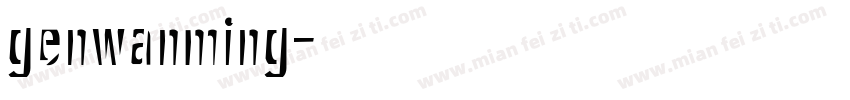 genwanming字体转换