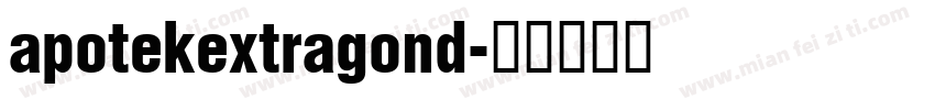 apotekextragond字体转换