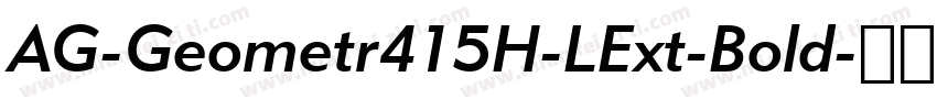 AG-Geometr415H-LExt-Bold字体转换