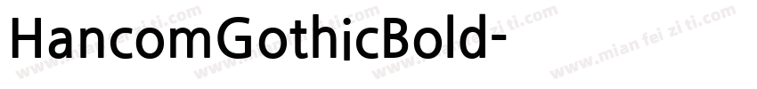 HancomGothicBold字体转换