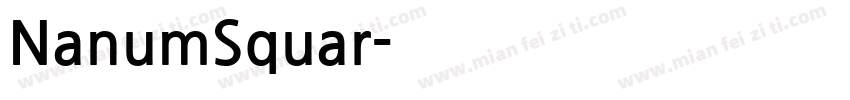 NanumSquar字体转换