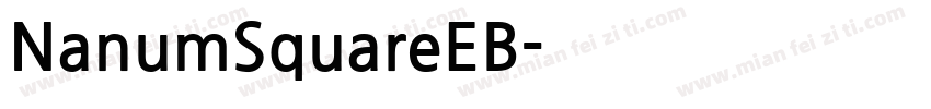 NanumSquareEB字体转换