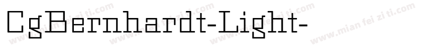 CgBernhardt-Light字体转换