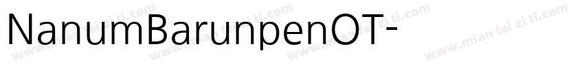 NanumBarunpenOT字体转换