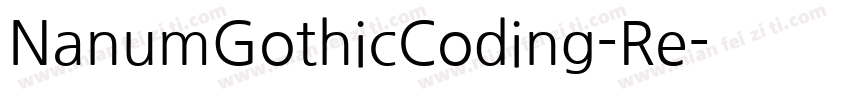 NanumGothicCoding-Re字体转换