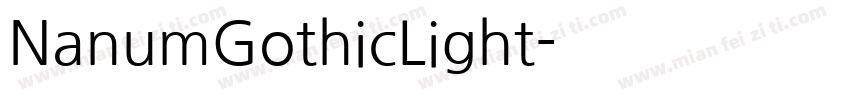 NanumGothicLight字体转换