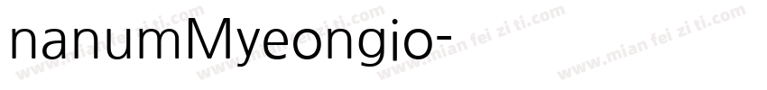 nanumMyeongio字体转换