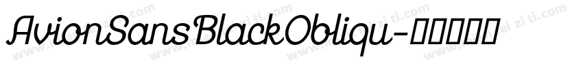 AvionSansBlackObliqu字体转换