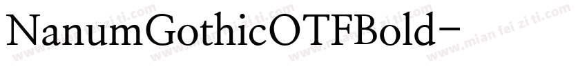 NanumGothicOTFBold字体转换