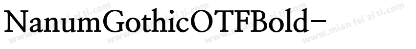 NanumGothicOTFBold字体转换