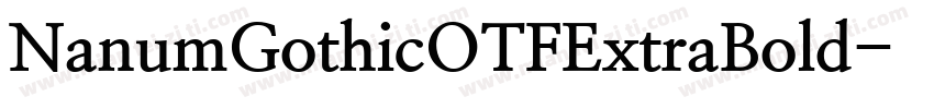 NanumGothicOTFExtraBold字体转换
