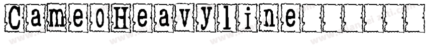 CameoHeavyline字体转换