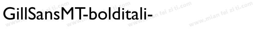 GillSansMT-bolditali字体转换