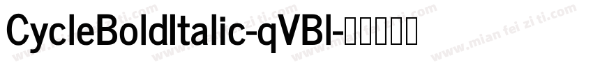 CycleBoldItalic-qVBl字体转换