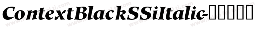 ContextBlackSSiItalic字体转换