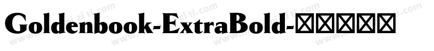 Goldenbook-ExtraBold字体转换