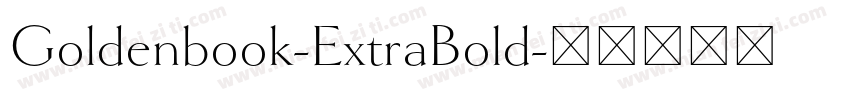 Goldenbook-ExtraBold字体转换
