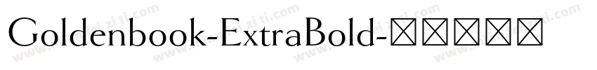 Goldenbook-ExtraBold字体转换