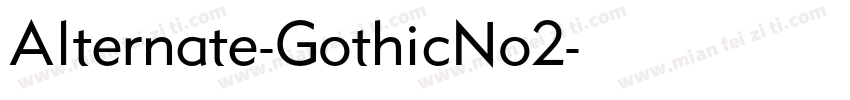 Alternate-GothicNo2字体转换