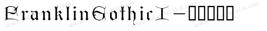 FranklinGothicI字体转换