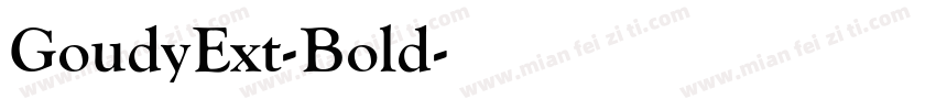 GoudyExt-Bold字体转换