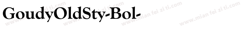 GoudyOldSty-Bol字体转换