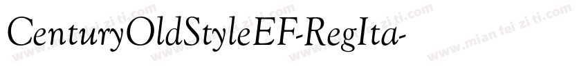 CenturyOldStyleEF-RegIta字体转换